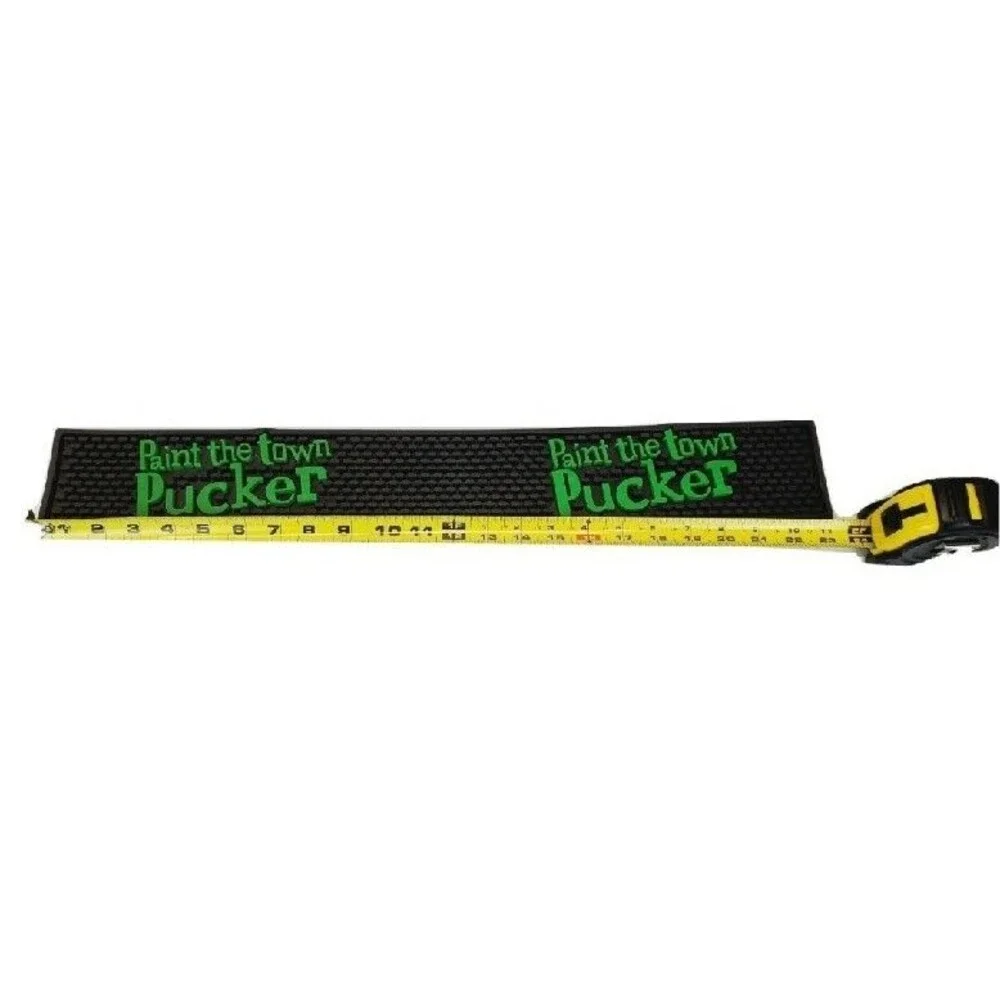 Paint the Town Pucker rubber bar mat gift beer drink cocktail whiskey pub